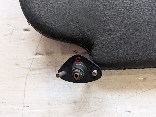 Ferrari 456 DRIVER SIDE LEFT SUNVISOR BLACK LEATHER AND SUDE 637545..