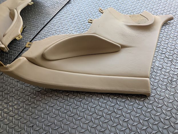 FERRARI  456M REAR SEAT SIDE PANELS ON LEATHER CREAM