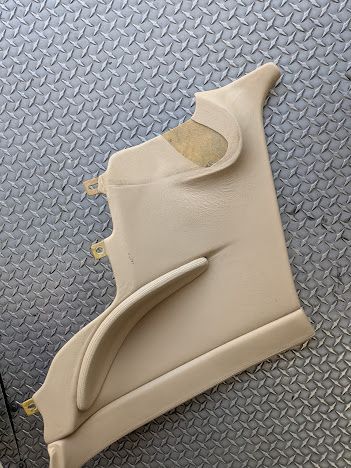 FERRARI  456M REAR SEAT SIDE PANELS ON LEATHER CREAM