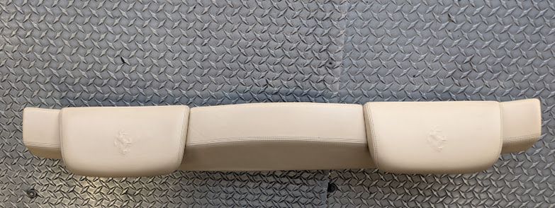 FERRARI  456M REAR SEAT HEAD REST TRIM ON LEATHER CREAM