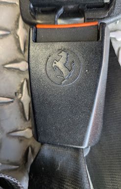 FERRARI 456 REAR SEAT BELT SPOOL AND BUCKLE 64999800