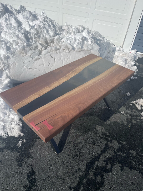 Black Walnut River Epoxy Coffee Table