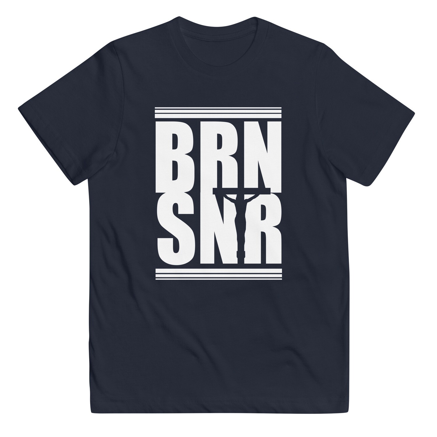 BRN SNR Kids WHT Logo T-Shirt