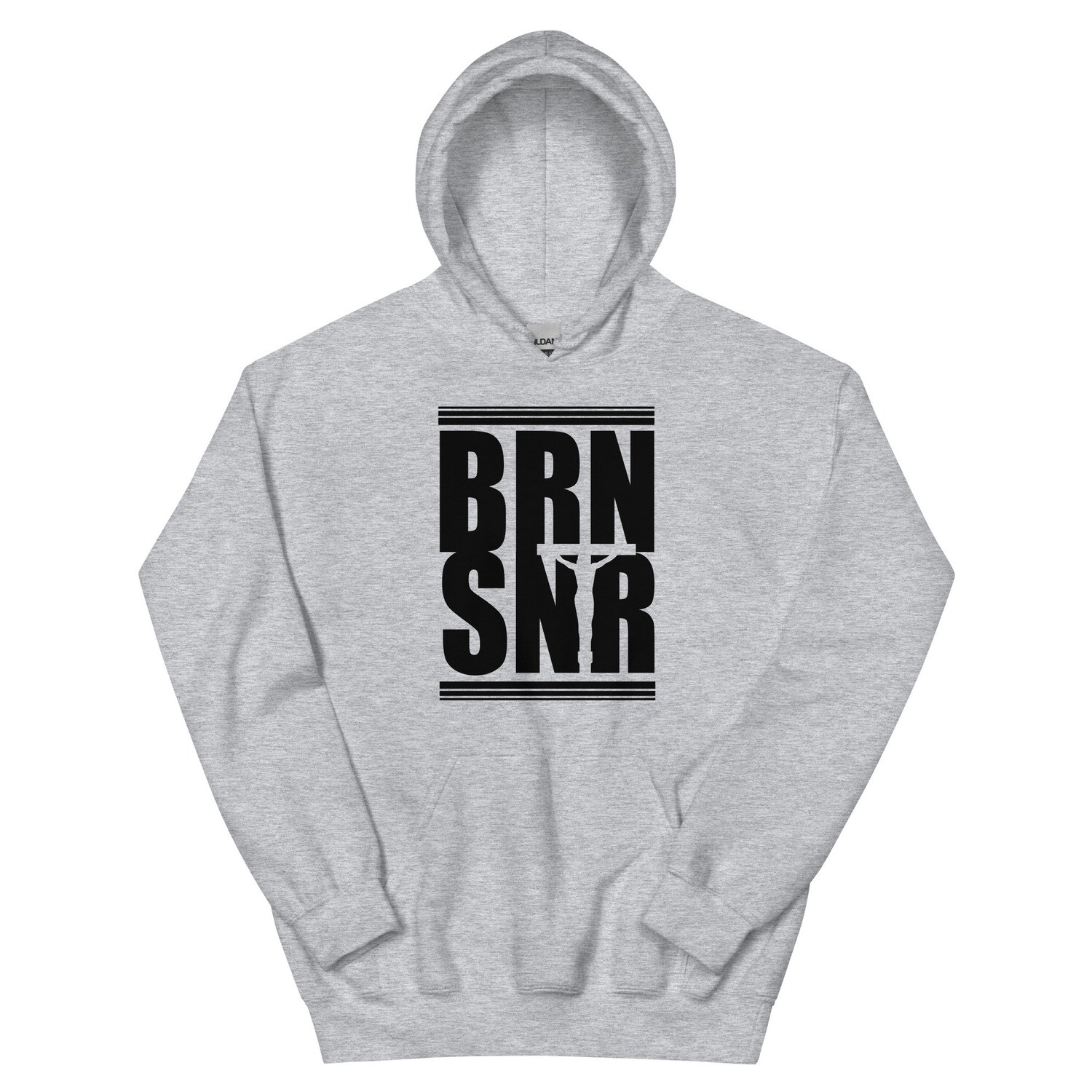 BRN SNR Blk Logo Hoodie