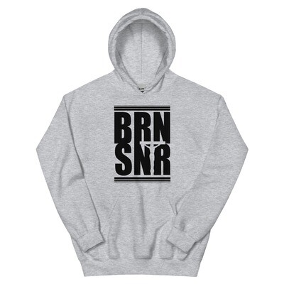 BRN SNR Blk Logo Hoodie
