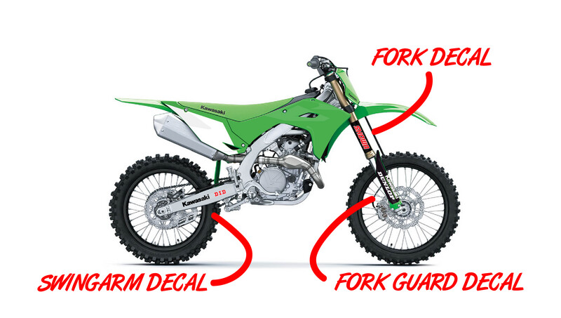 SWING ARM AND FORK DECALS