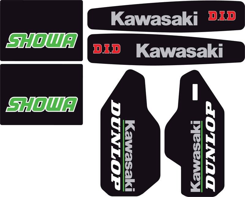 FORK TUBE, FORK GUARDS, SWINGARM, AND TRIM KITS