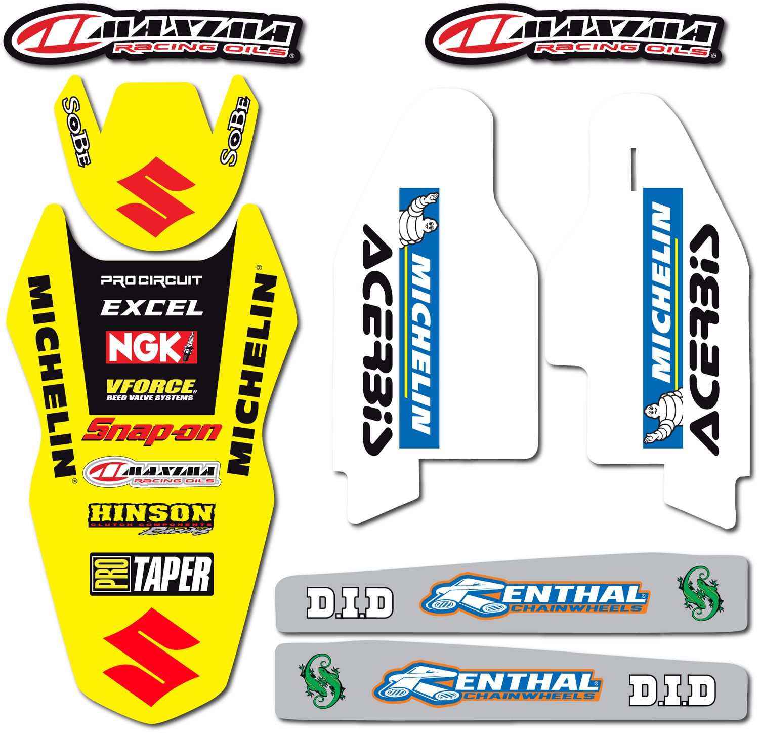 RM125-250 2003 PASTRANA SUZUKI STYLE TRIM KIT