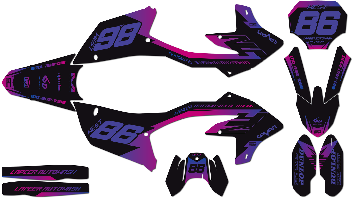 2025 YZ250 CUSTOM GRAPHICS &quot;MIKE WEST&quot;