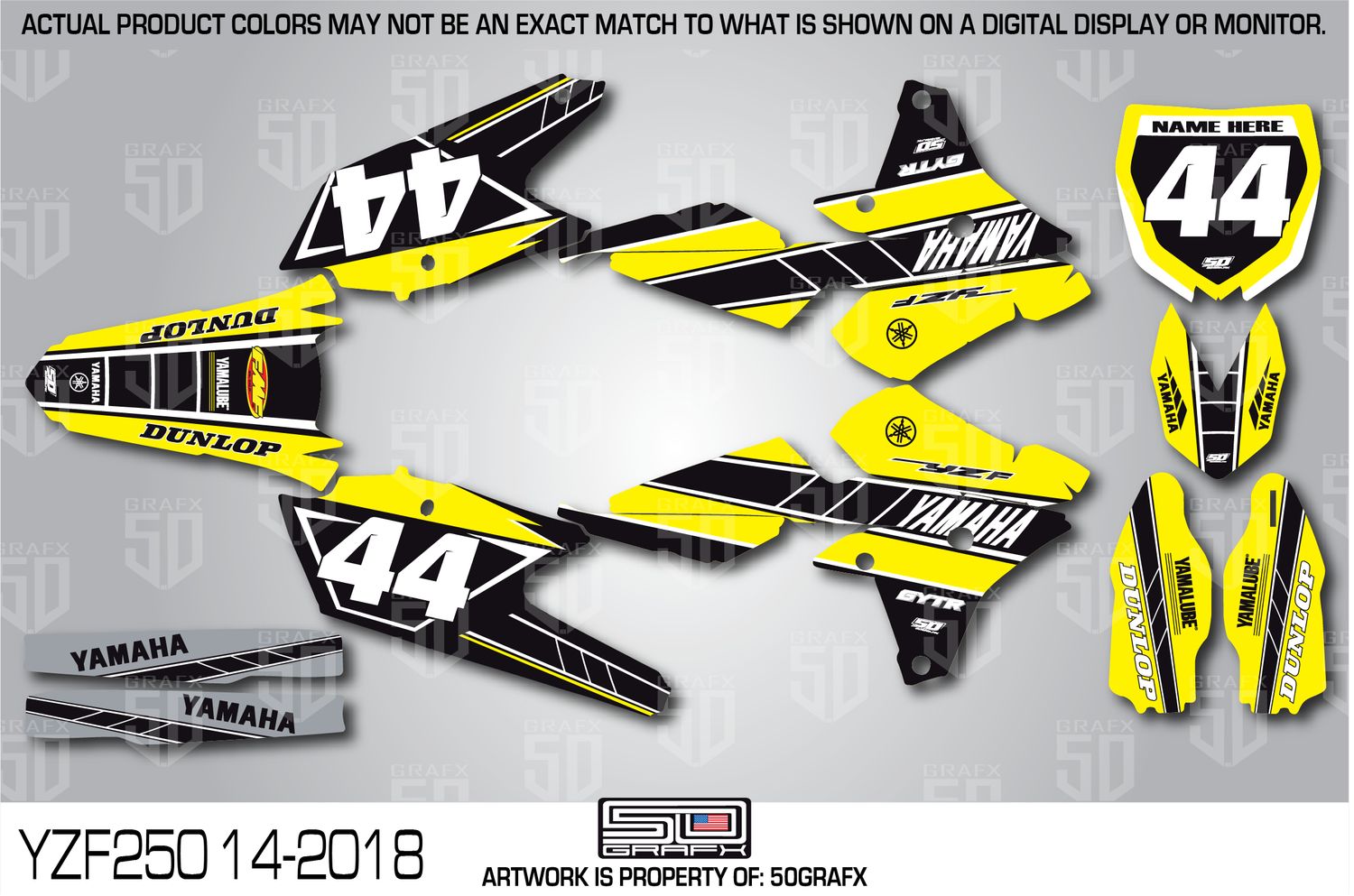 2016 YAMAHA YZF250 CUSTOM GRAPHICS "GUARDADO"
