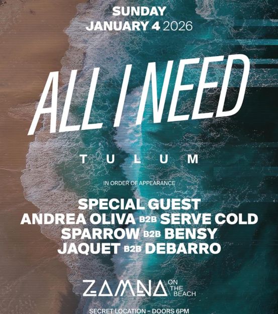 ANDREA OLIVA- ALL I NEED -January 04-General-Zamna on the Beach Tulum 2026