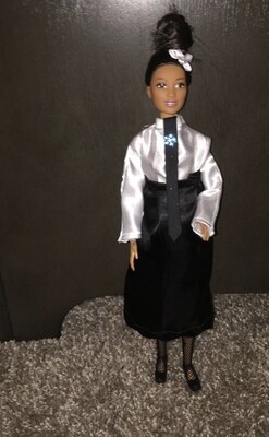 singer doll black and white