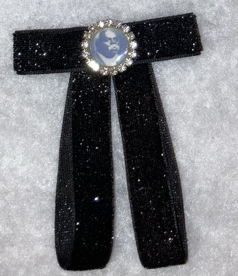 Infant/Toddler Black Glitter Tie