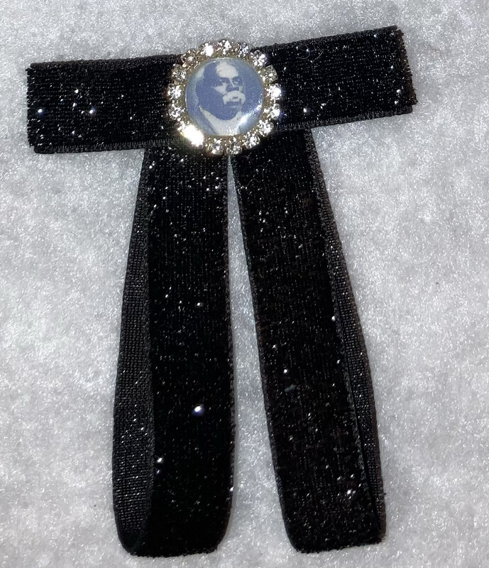 Infant/Toddler Black Glitter Tie