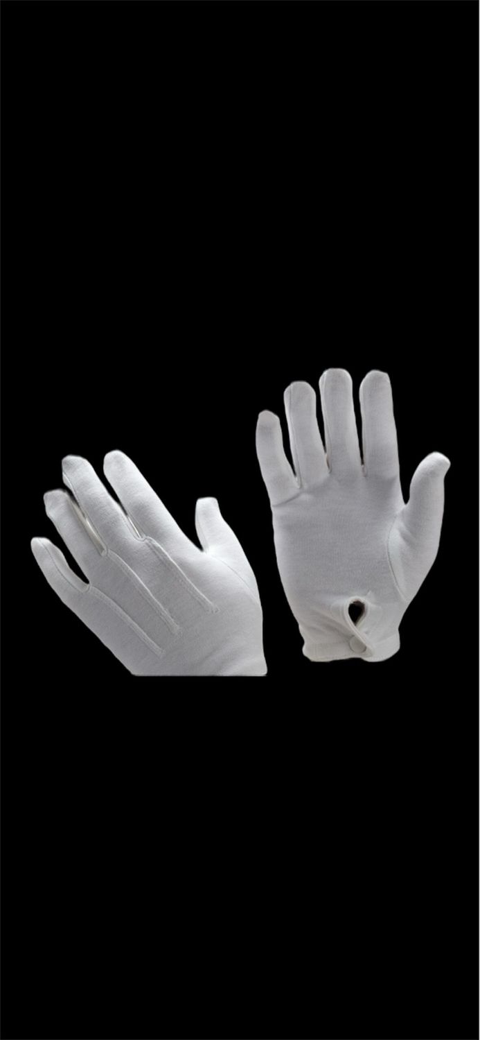 Men’s White Gloves W/ Snaps