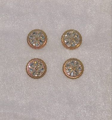 Clear Diamond Button Cover Set 