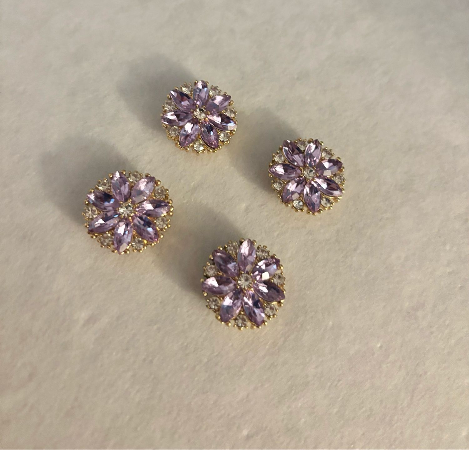 Lavender Button Cover Set