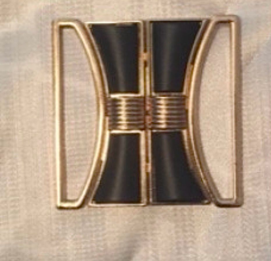 Black/Gold Belt Buckle 
