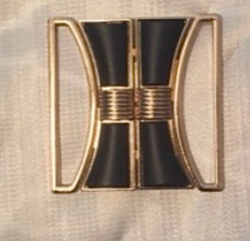 Black/Gold Belt Buckle 