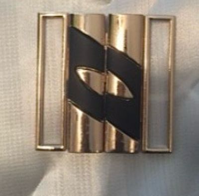 Gold and Black Belt Buckle 