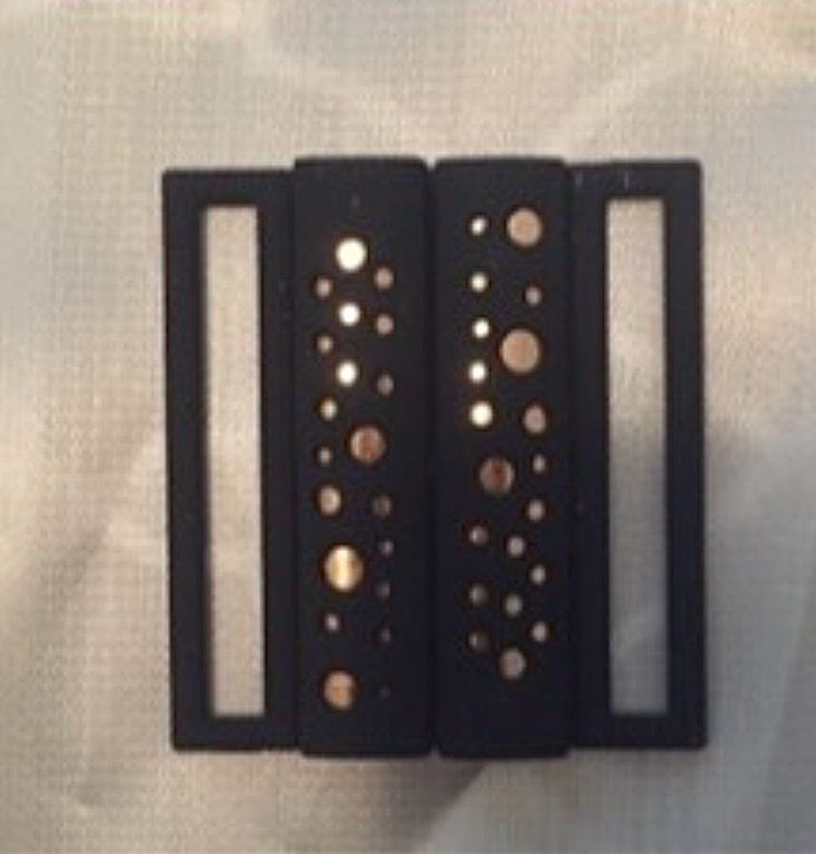 Black/Gold Belt Buckle 