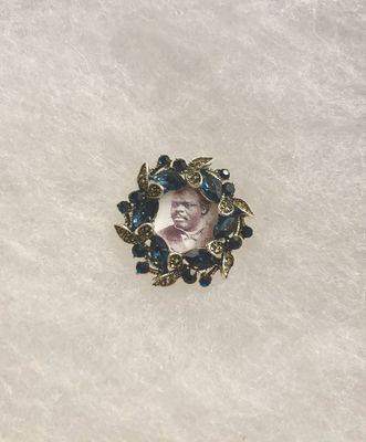 Dark Blue Antique Silver Prophet Pin