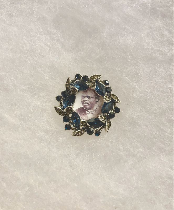 Dark Blue Antique Silver Prophet Pin