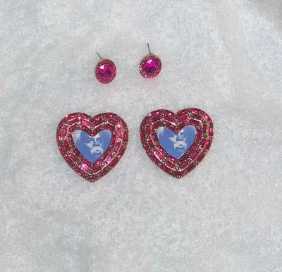 Hot Pink Heart Prophet Pin Set