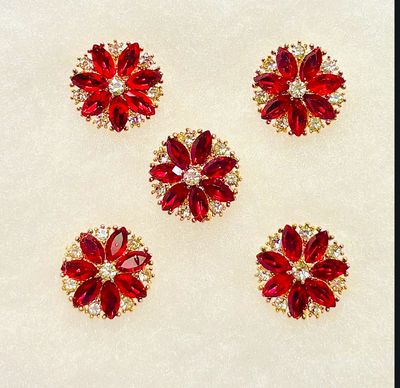 Red Diamond Button Cover Set
