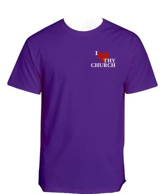 Purple I Love Thy Church Shirt(Unisex)