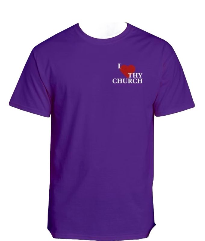 Purple I Love Thy Church Shirt(Unisex)