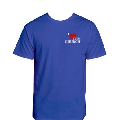 Blue I Love Thy Church T-Shirt(Unisex)