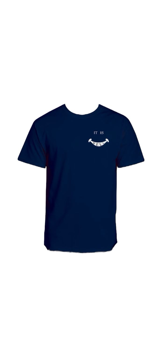 Navy Blue It Is Well T-Shirt(Unisex)