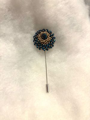 Blue Metallic Lapel Pin