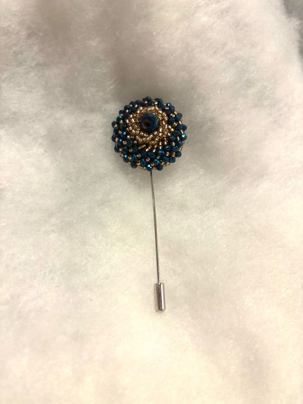 Blue Metallic Lapel Pin