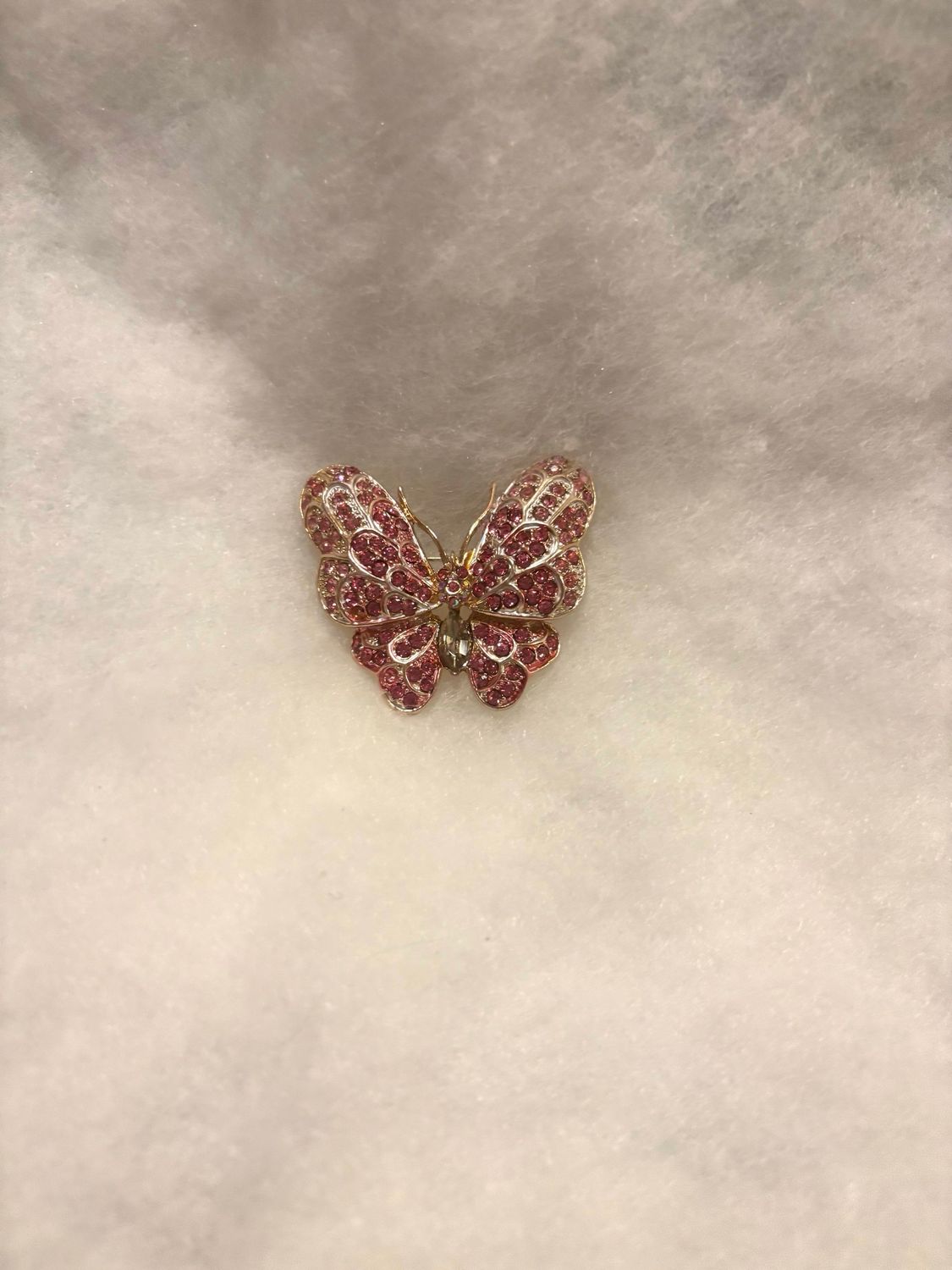 Small Pink Butterfly Brooch