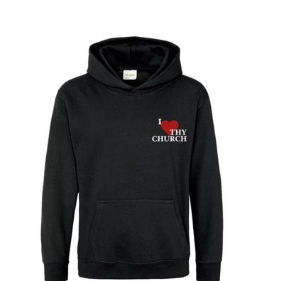 Black I Love Thy Church Hoodie(Unisex)