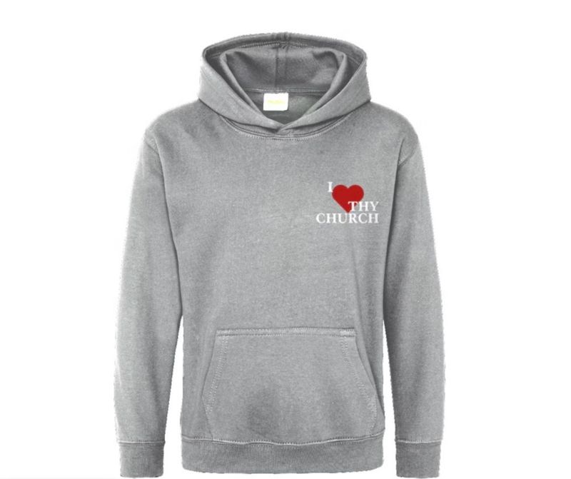 Gray I Love Thy Church Hoodie(Unisex)