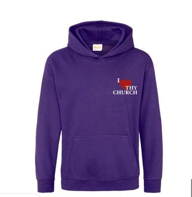 Purple I Love Thy Church Hoodie(Unisex)