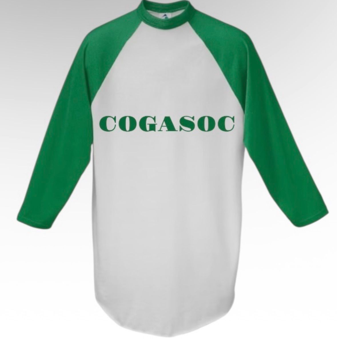 Green/White Cogasoc 3/4 Sleeve Shirt(Unisex)