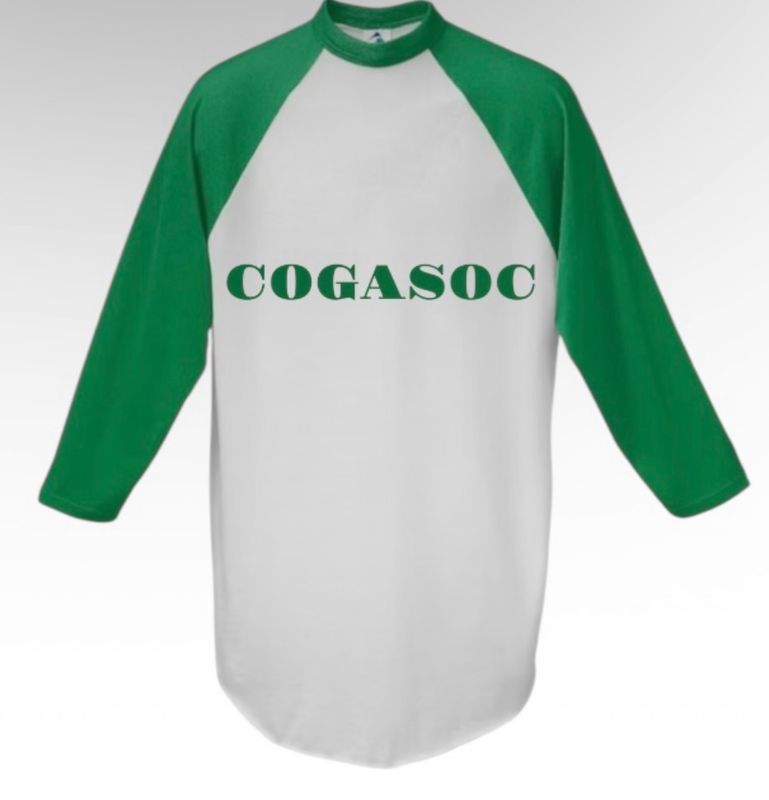 Green/White Cogasoc 3/4 Sleeve Shirt(Unisex)
