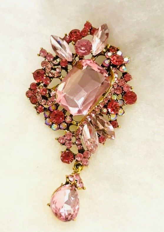 Pink Mix Brooch