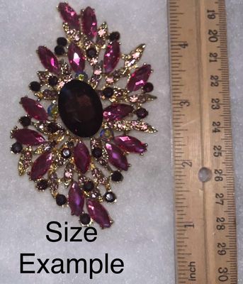 Purple Diamond Brooch