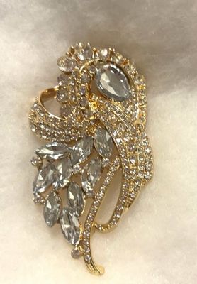 Clear Diamond Brooch