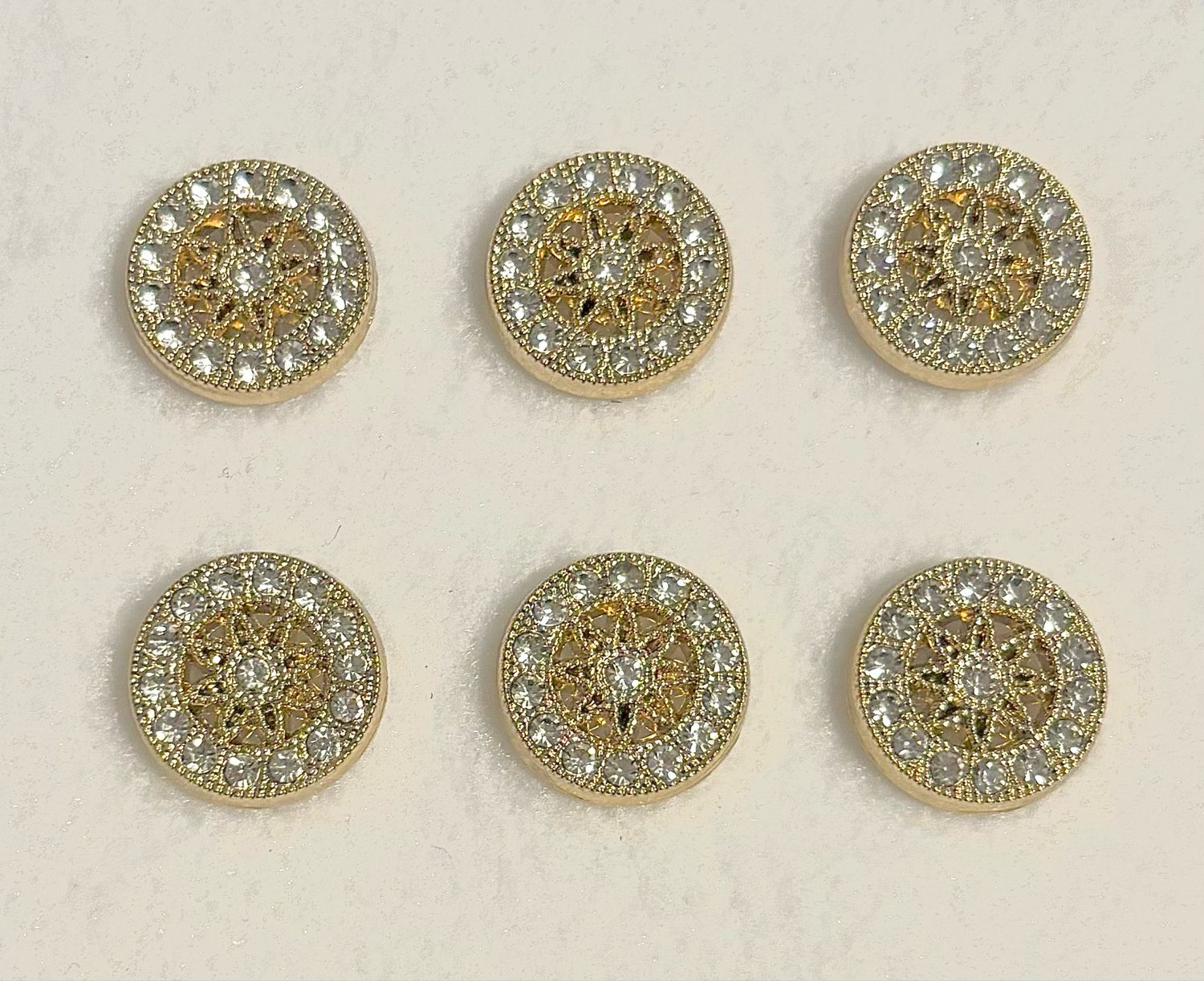 Diamond Gold Button Cover Set