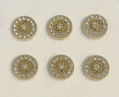 Diamond Gold Button Cover Set