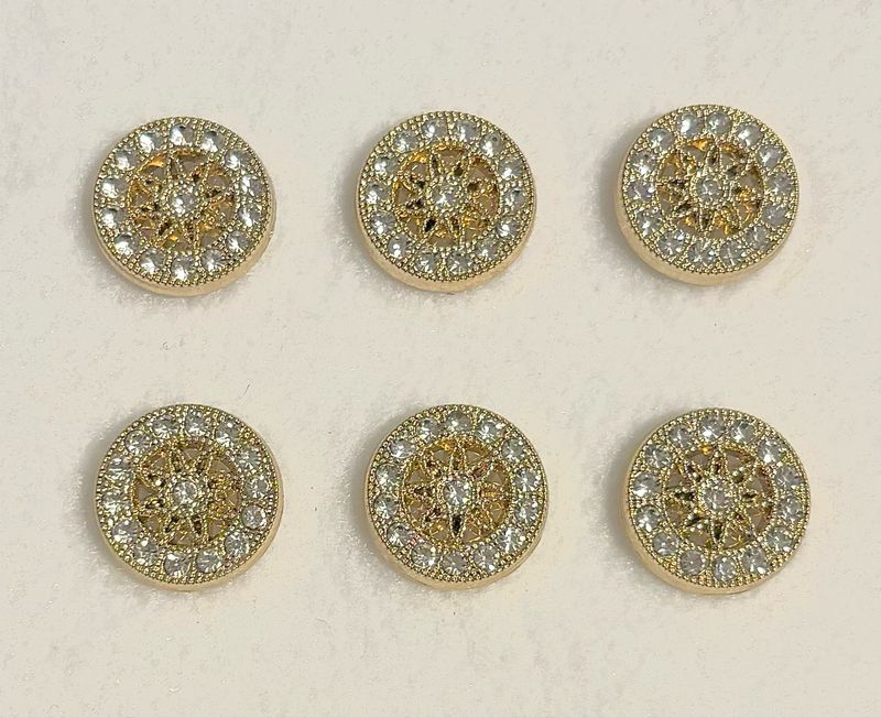 Diamond Gold Button Cover Set