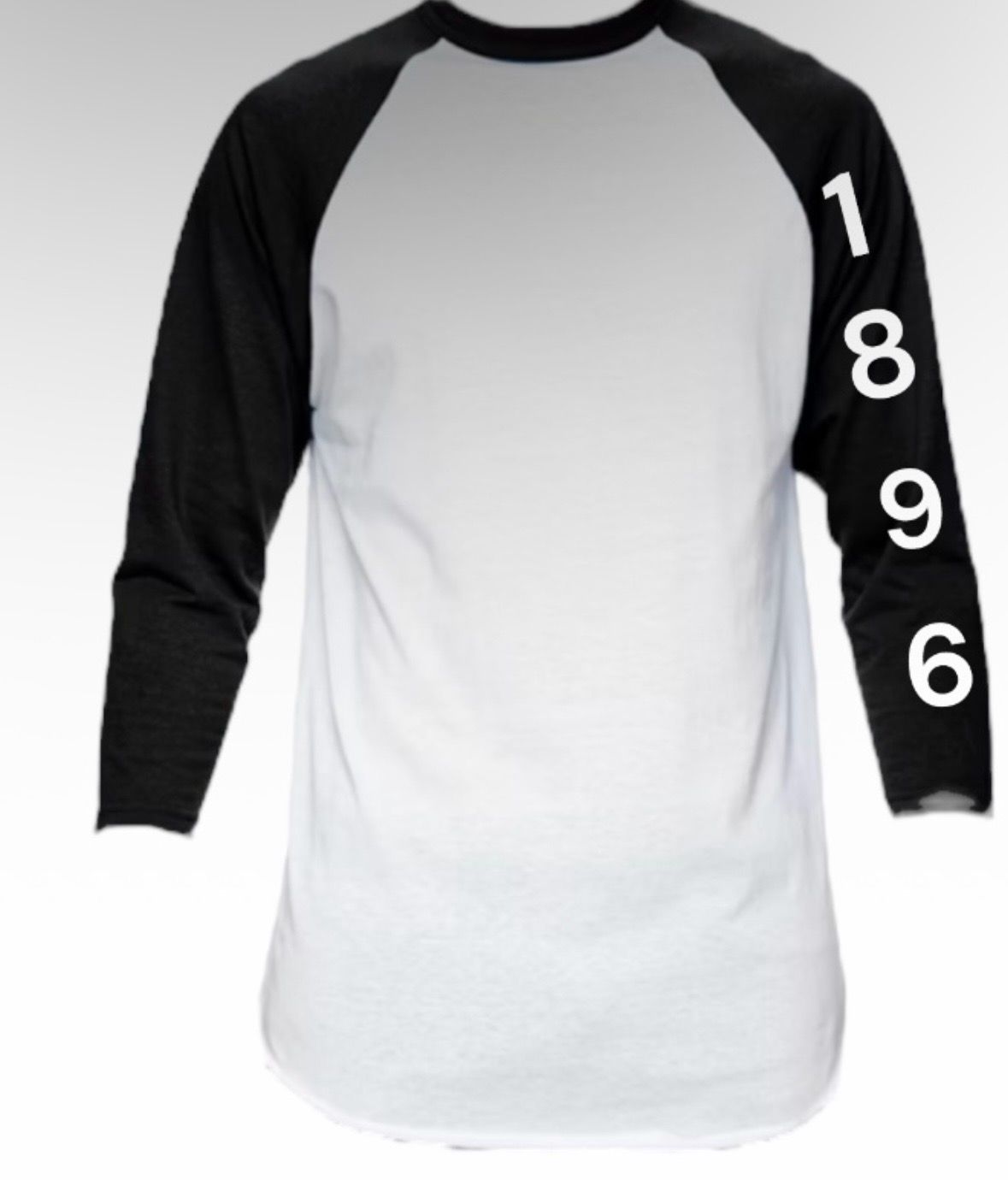 Black/White 1896 Baseball T-shirt(Unisex)