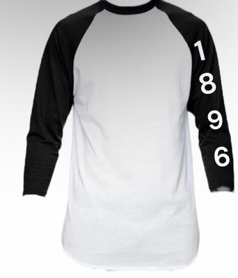 Black/White 1896 Baseball T-shirt(Unisex)
