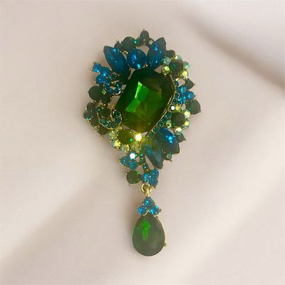 Turquoise/Green Mix Brooch